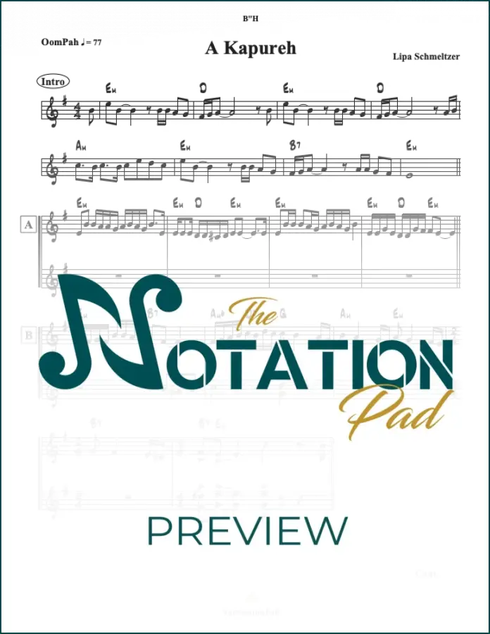 A Kapureh 2-Liner Sheet Music