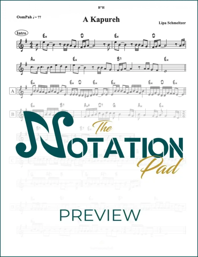 A Kapureh Lead Sheet Sheet Music