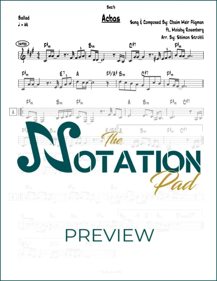 Achas - Fligman Lead Sheet Sheet Music