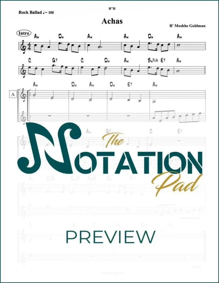 Achas 2-Liner Sheet Music