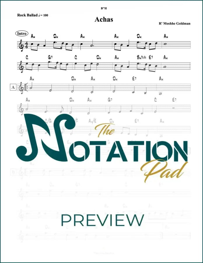 Achas Lead Sheet Sheet Music