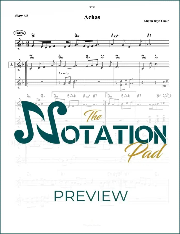 Achas 2-Liner Sheet Music
