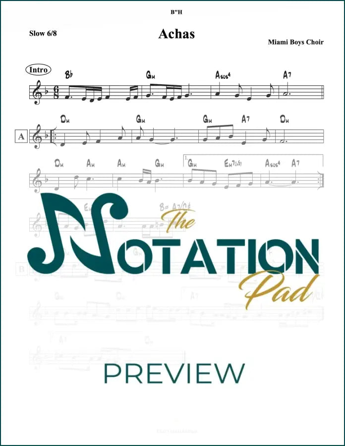 Achas Lead Sheet Sheet Music