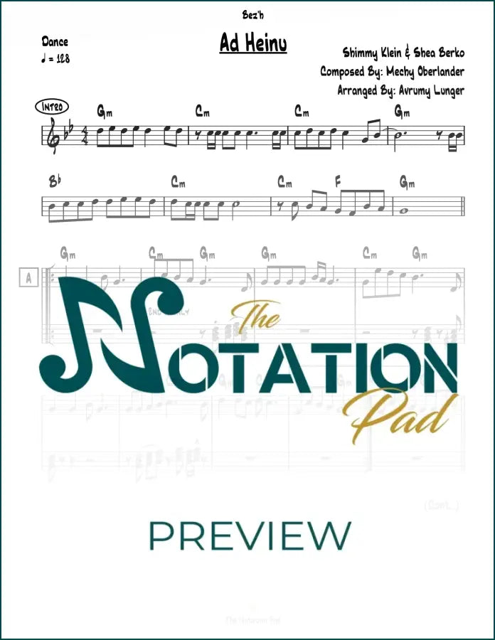 Ad Heinu - Berko - Klein 2-Liner Sheet Music