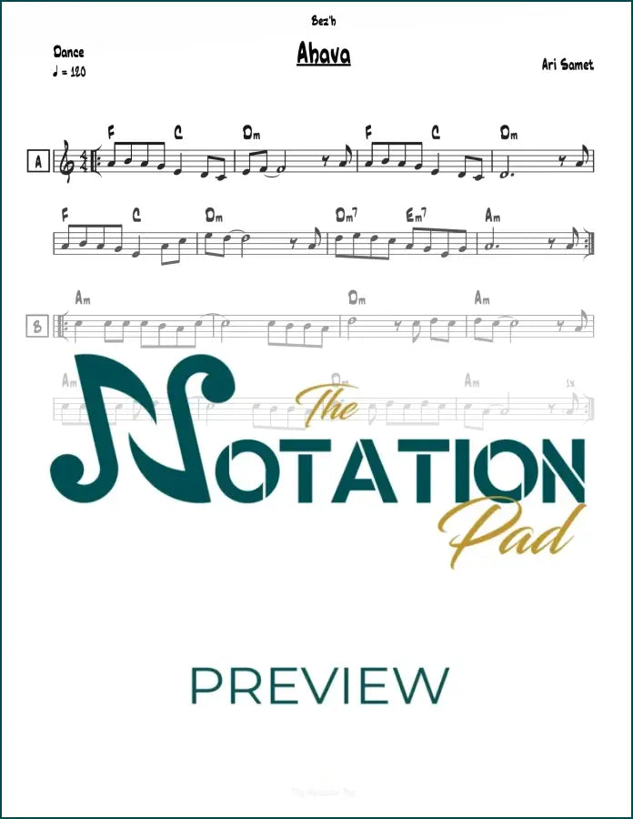 Ahava Lead Sheet Sheet Music