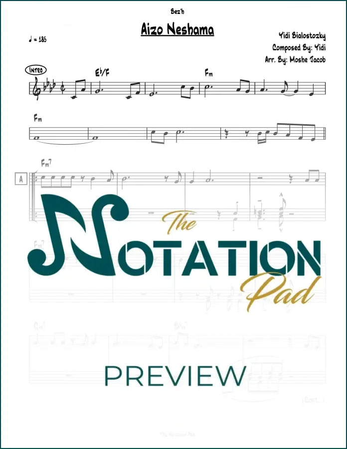 Aizo Neshama - Bialostozky 2-Liner Sheet Music