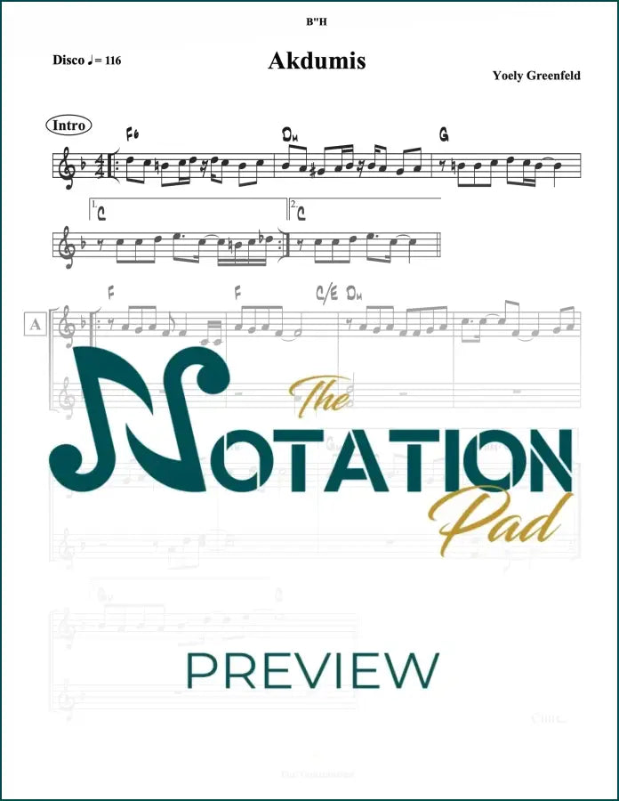 Akdumis - Greenfeld - 2-Liner - Sheet Music