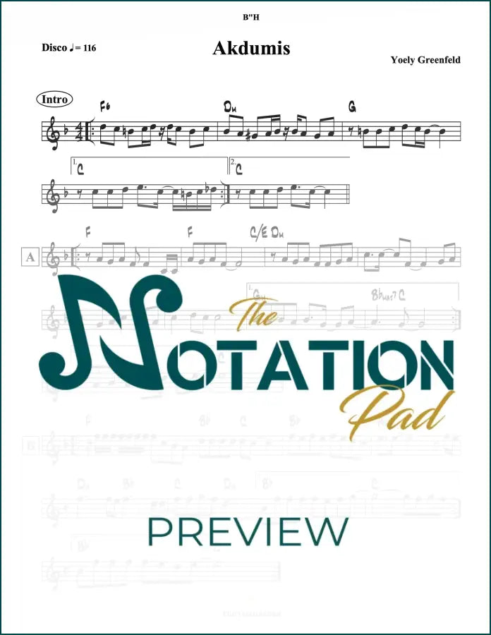 Akdumis - Greenfeld - Lead Sheet - Sheet Music