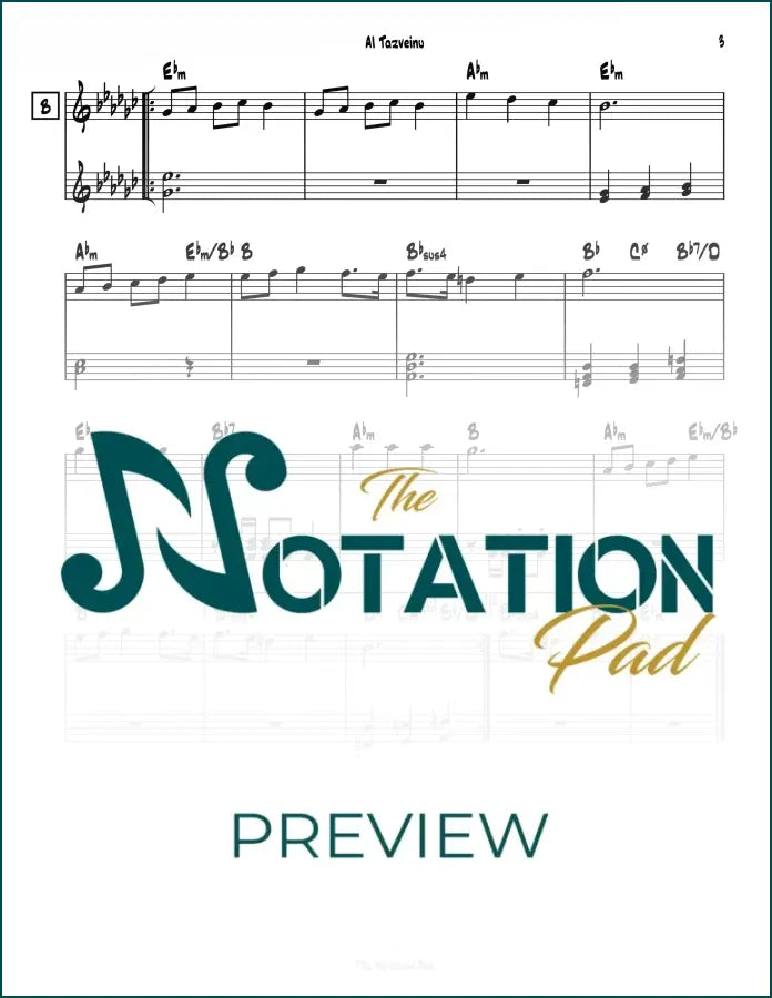 Al Tazveinu - Tischler - 2-Liner - Sheet Music