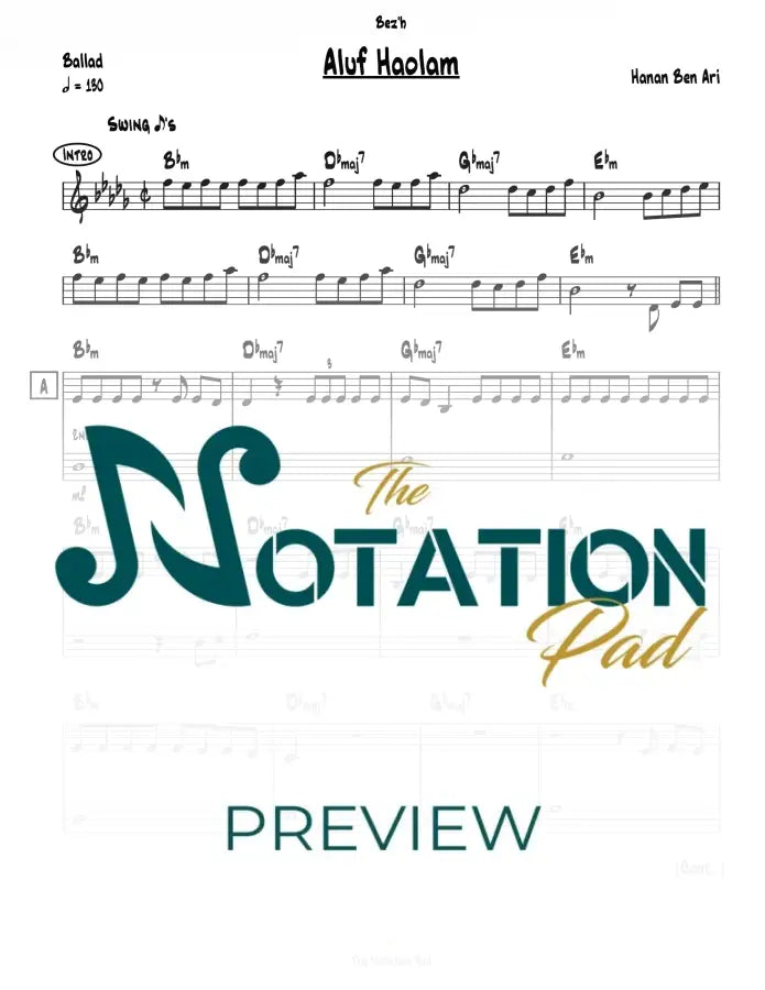 Aluf Haolam 2-Liner Sheet Music