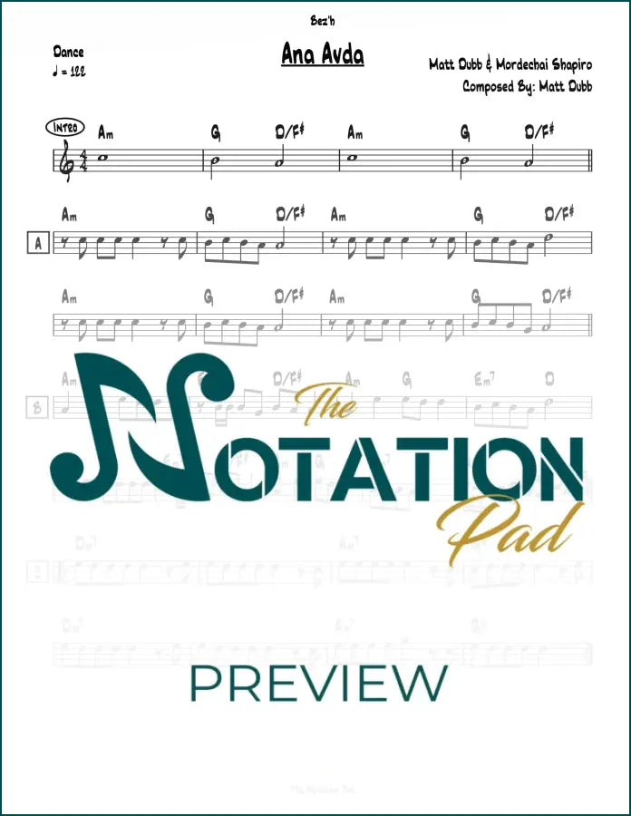 Ana Avda Lead Sheet Sheet Music