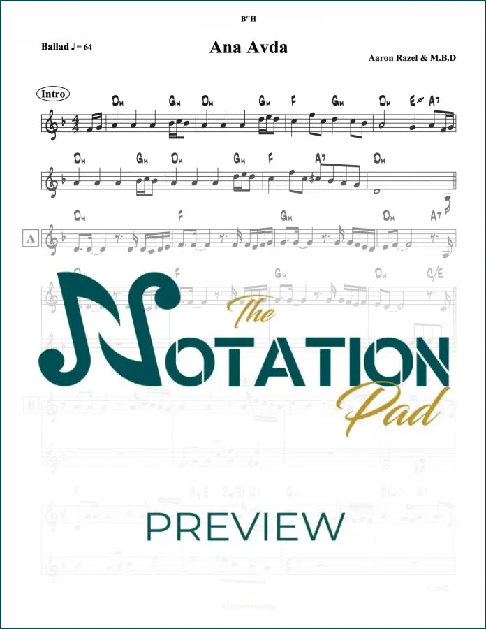 Ana Avda - Razel - MBD 2-Liner Sheet Music