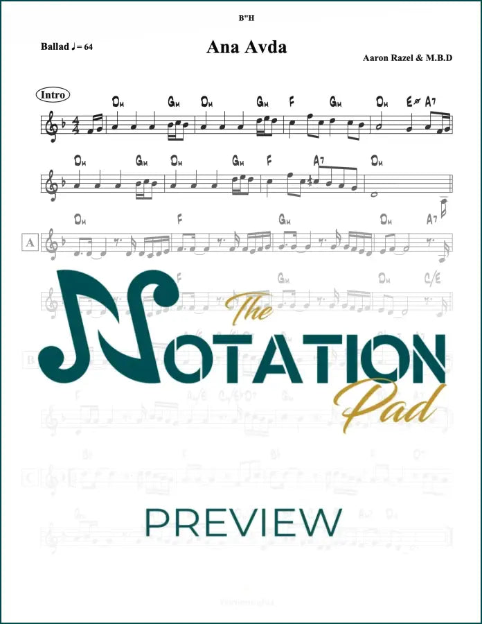 Ana Avda - Razel - MBD Lead Sheet Sheet Music