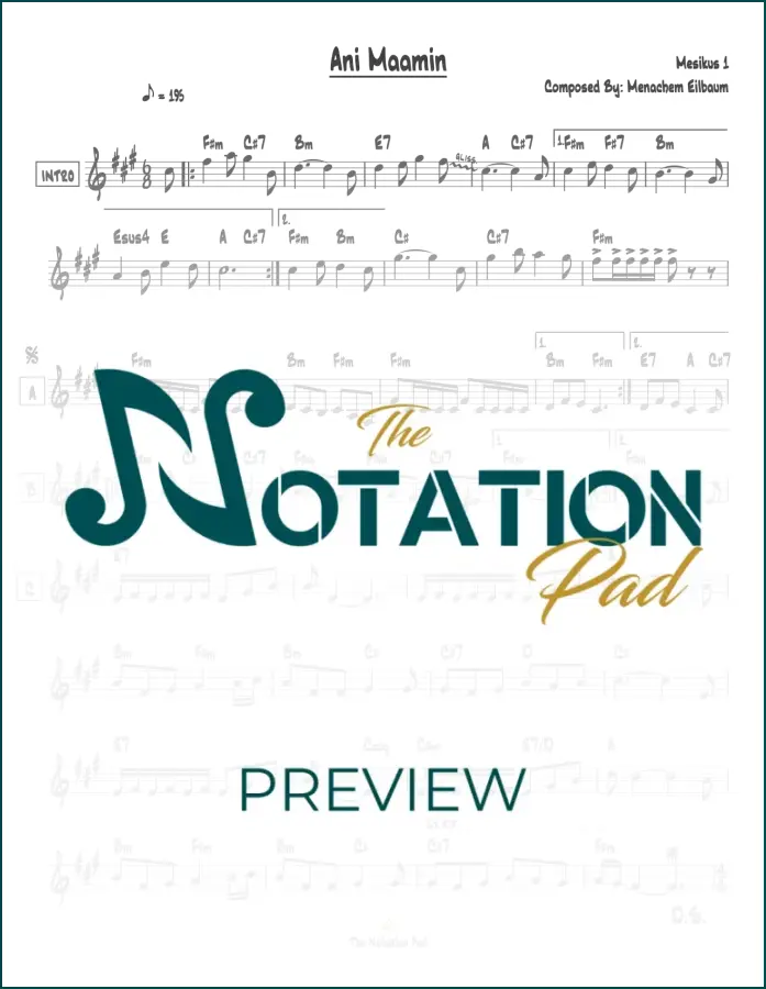 Ani Maamin - Mesikus - Lead Sheet - Sheet Music