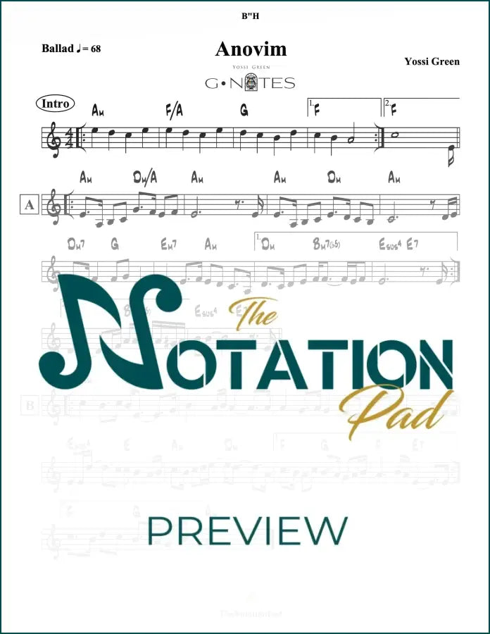 Anovim Lead Sheet Sheet Music