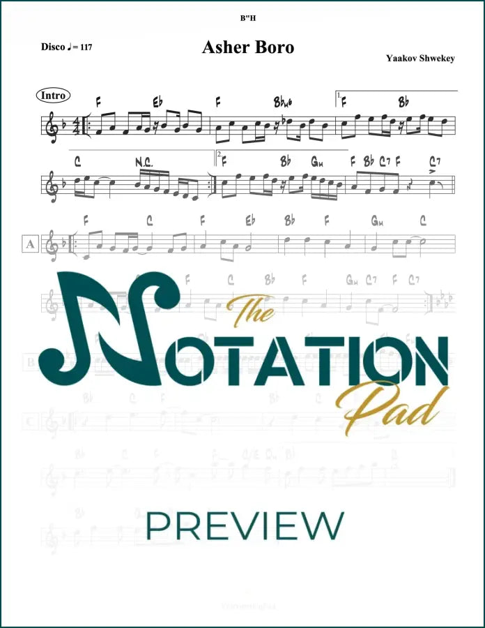 Asher Bara - Shwekey Lead Sheet Sheet Music