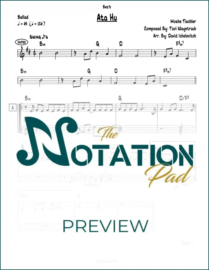 Ata Hu - Tischler - 2-Liner - Sheet Music