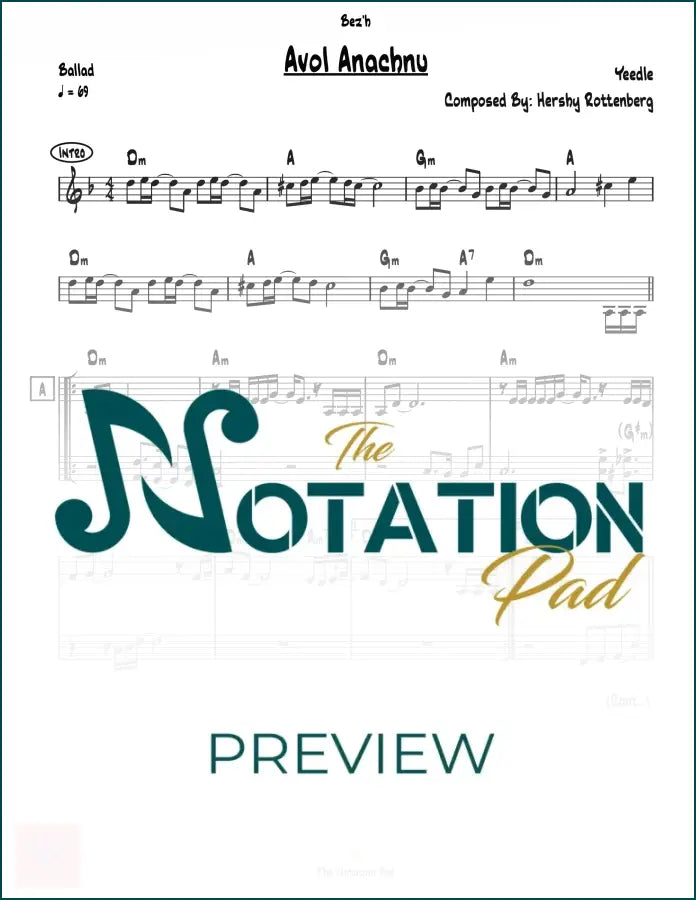 Avol Anachnu 2-Liner Sheet Music