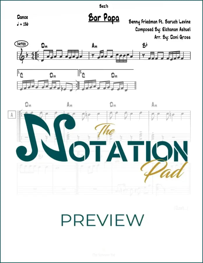 Bar Papa Benny 2 Liner Sheet Music