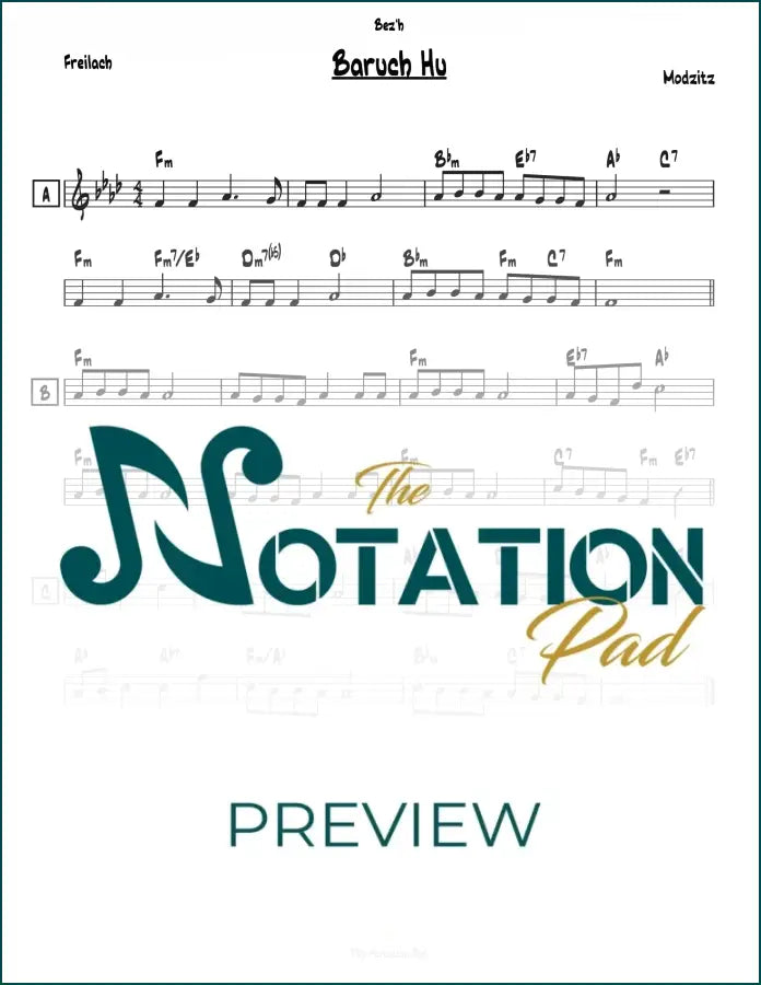 Baruch Hu Lead Sheet Sheet Music