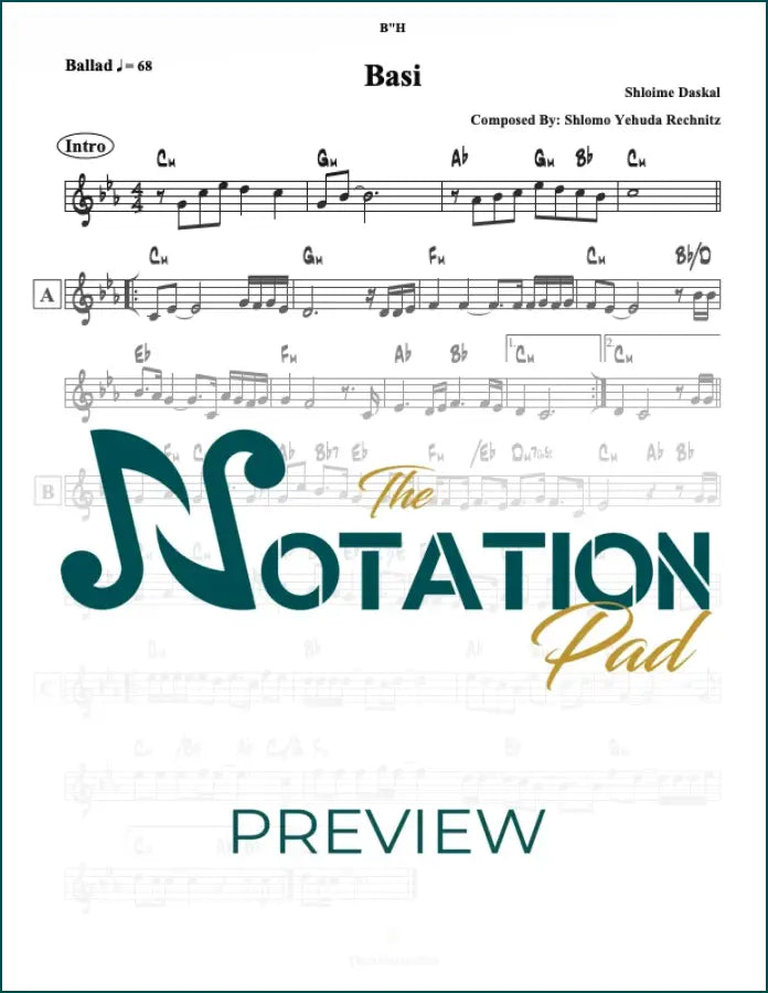 Basi (Rechnitz) Lead Sheet Sheet Music