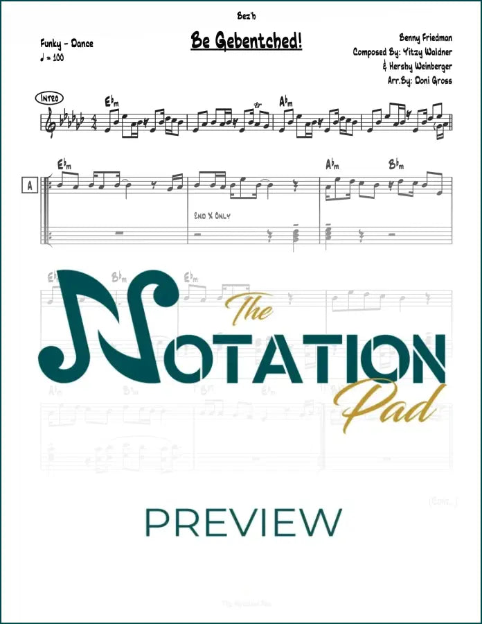 Be Gebentched! Benny 2 Liner Sheet Music