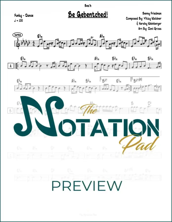 Be Gebentched! Benny Lead Sheet Sheet Music