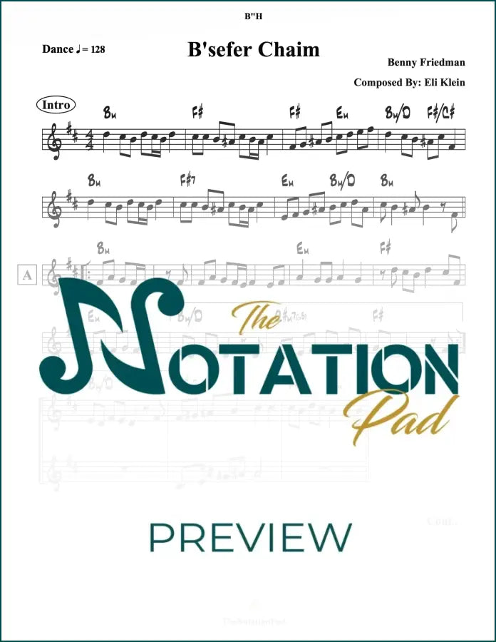 Besefer Chaim 2-Liner Sheet Music