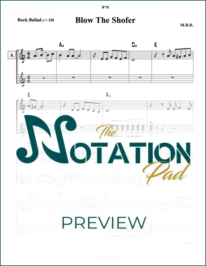 Blow The Shofer 2-Liner Sheet Music