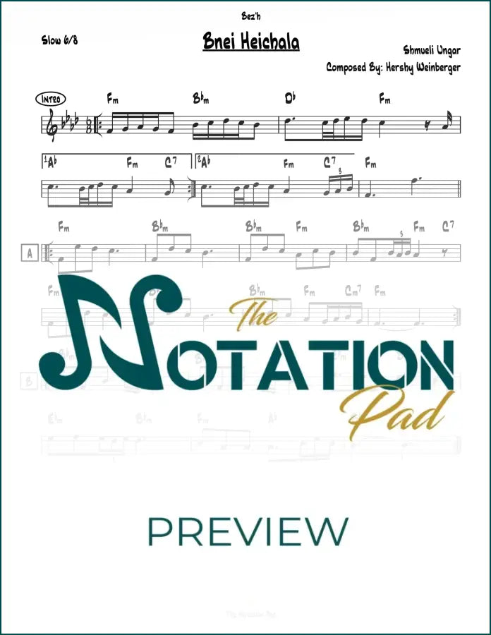 Bnei Heichala - Ungar Lead Sheet Sheet Music