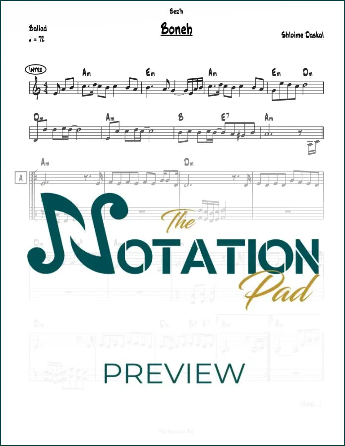 Bonei 2-Liner Sheet Music