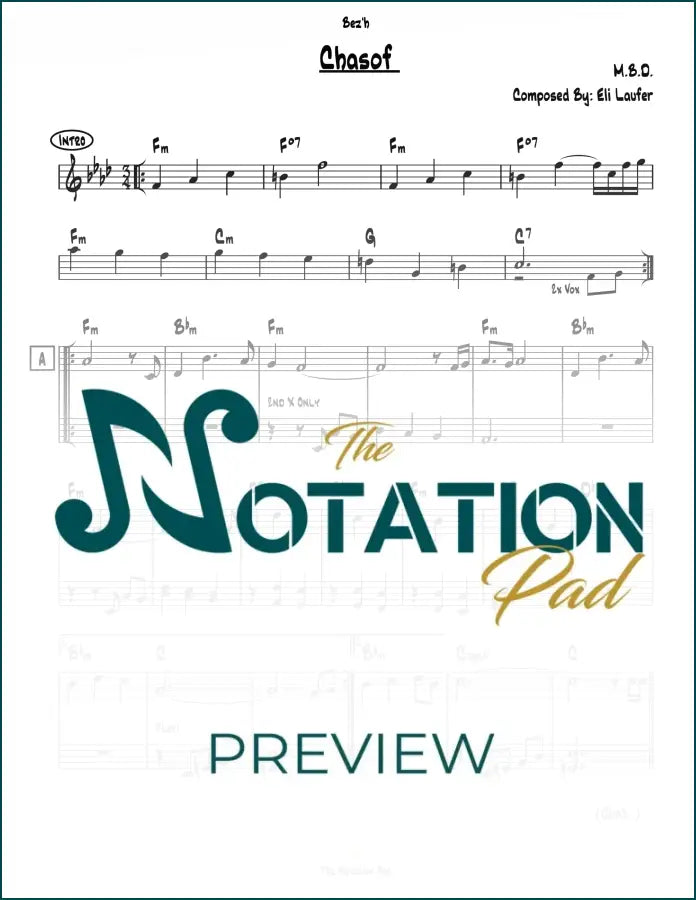 Chasof - MBD 2-Liner Sheet Music