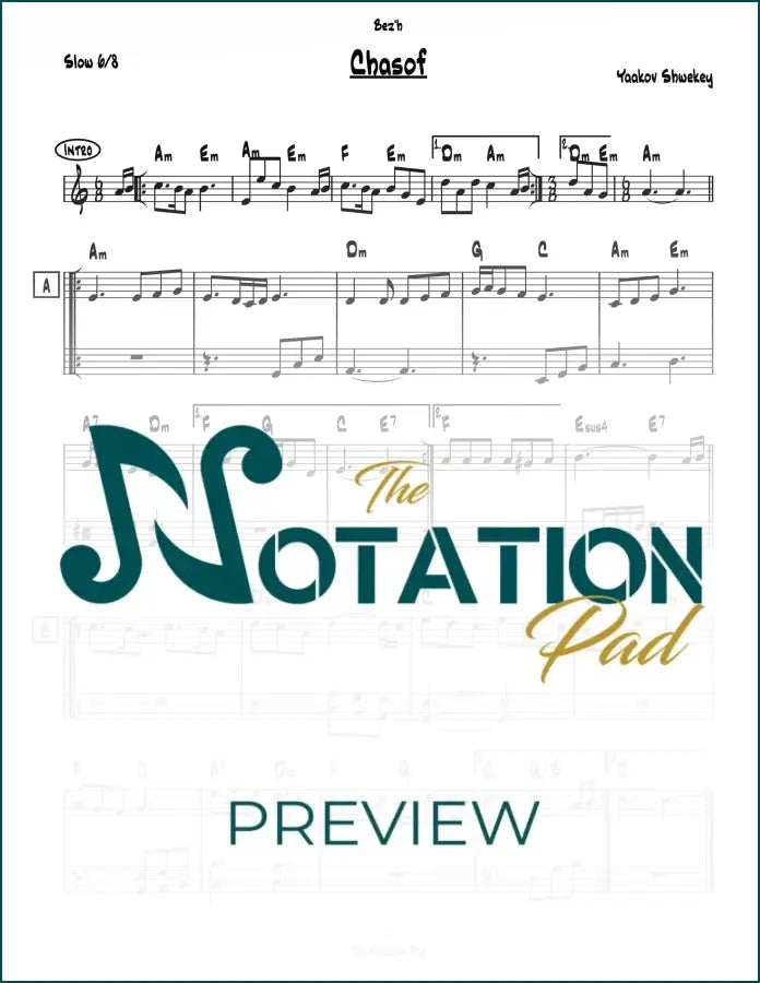 Chasof - Shwekey 2-Liner Sheet Music