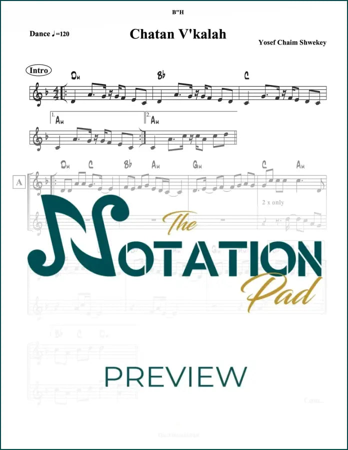 Chatan V’kallah - Y C Shwekey 2-Liner Sheet Music