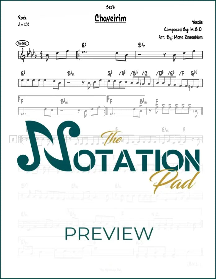 Chaveirim Lead Sheet Sheet Music