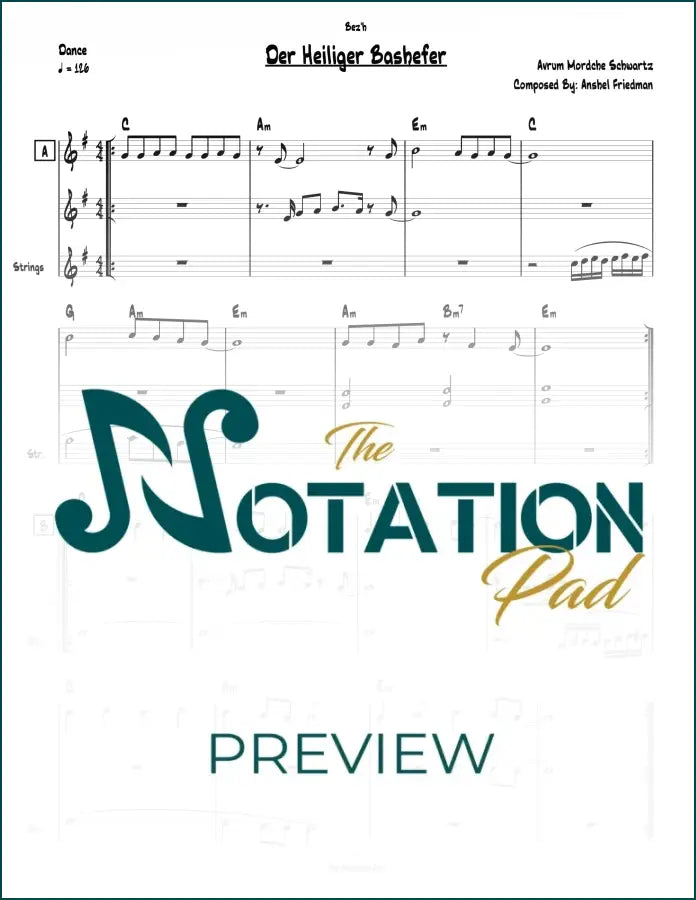 Der Heiliger Bashefer - Avrum Mordche 3-Liner Sheet Music