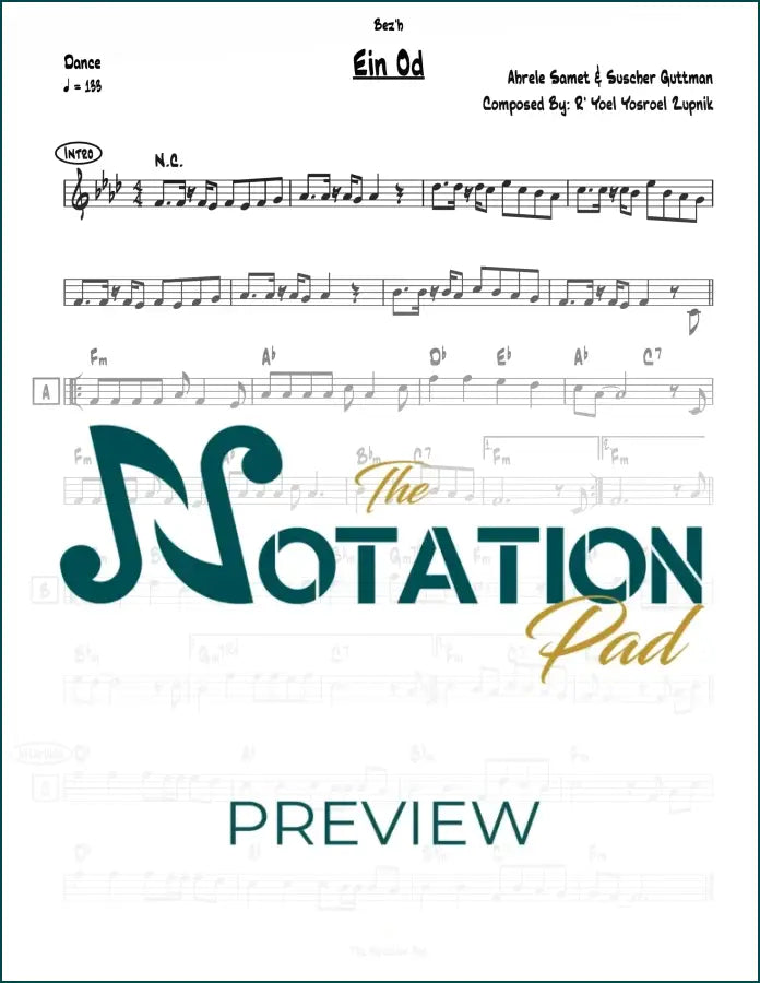 Ein Od Lead Sheet Sheet Music