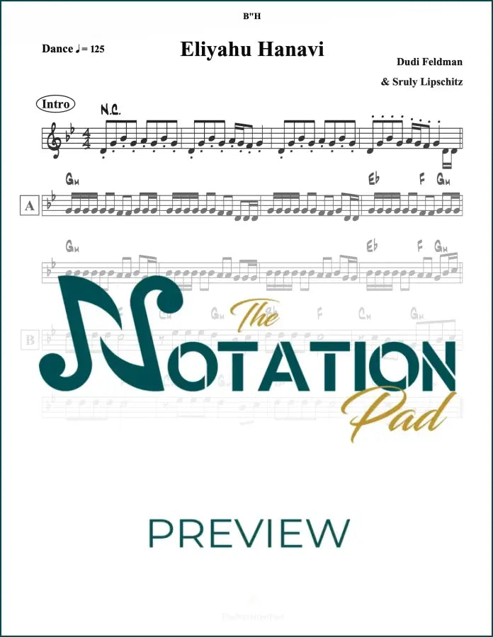 Eliyahu Hanavi - Lipschitz - Lead Sheet - Sheet Music