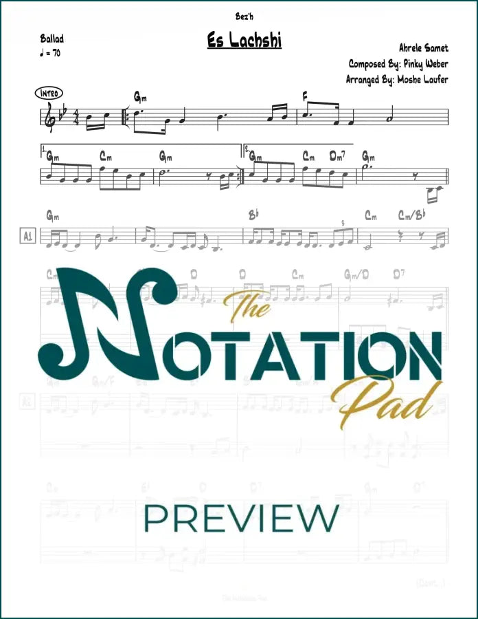 Es Lachshi 2-Liner Sheet Music