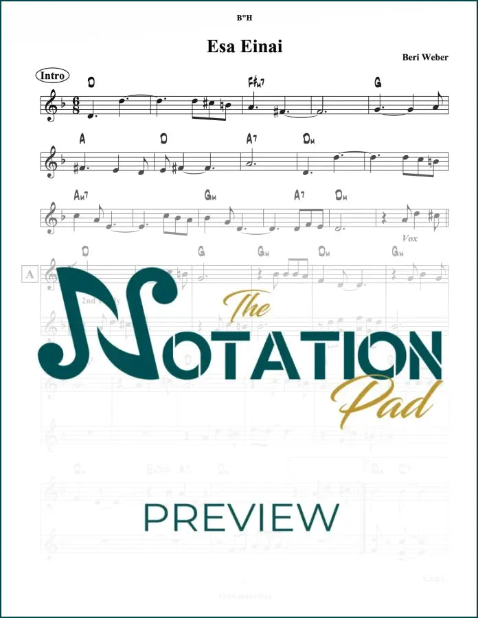 Esa Einei - Beri 2-Liner Sheet Music