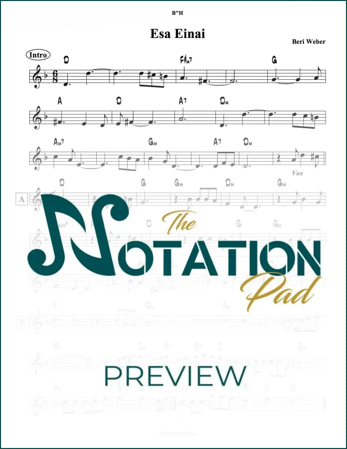 Esa Einei - Beri Lead Sheet Sheet Music