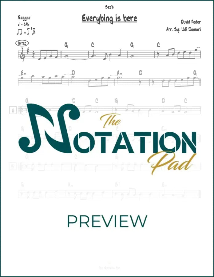Everything Is Here - Feder - Lead Sheet - Sheet Music