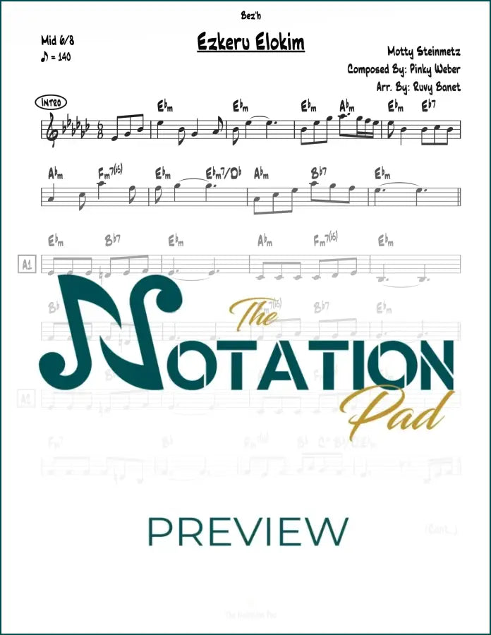 Ezkeru Elokim Lead Sheet Sheet Music