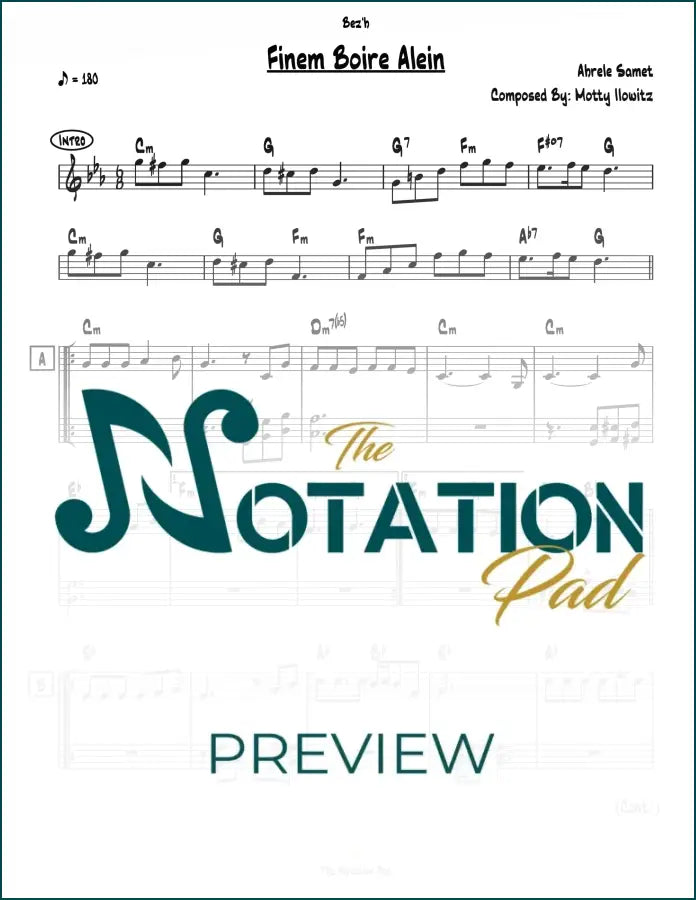 Finem Boire Alein 2-Liner Sheet Music