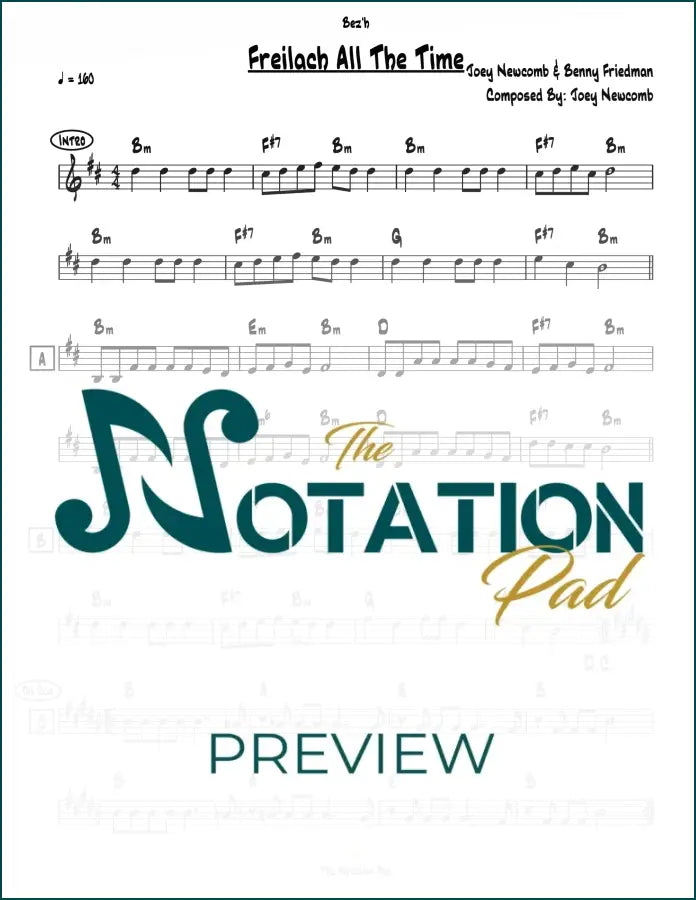 Freilach All The Time Lead Sheet Sheet Music