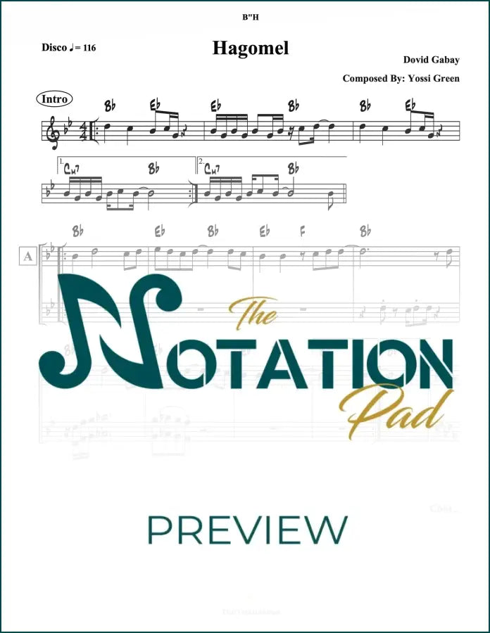 Hagomel - Gabay - 2-Liner - Sheet Music