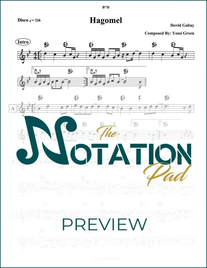 Hagomel - Gabay - Lead Sheet - Sheet Music