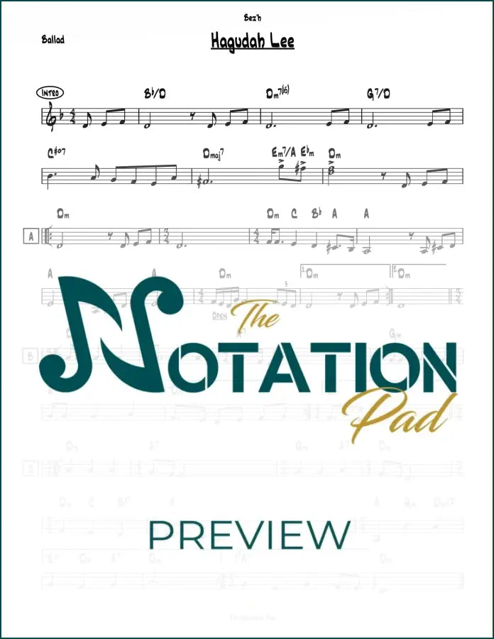 Haguda Lee Lead Sheet Sheet Music