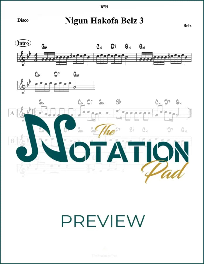 Hakofa Belz 3 Lead Sheet Sheet Music