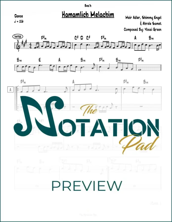 Hamamlich Melachim - Munkatch - 2-Liner - Sheet Music
